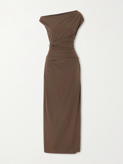 Sol Gathered Embellished Shell Midi Dress