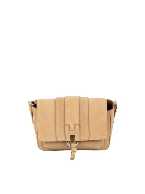 Trend Flap suede shoulder bag