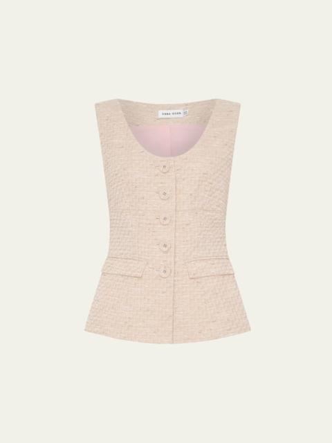 Eloise Sleeveless Tweed Top