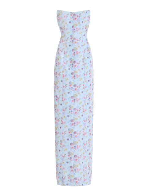 Odessa Floral Ikat Gown multi