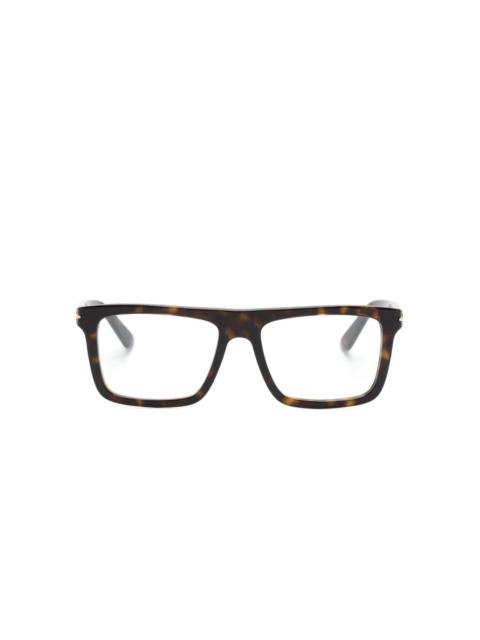tortoiseshell square-frame glasses