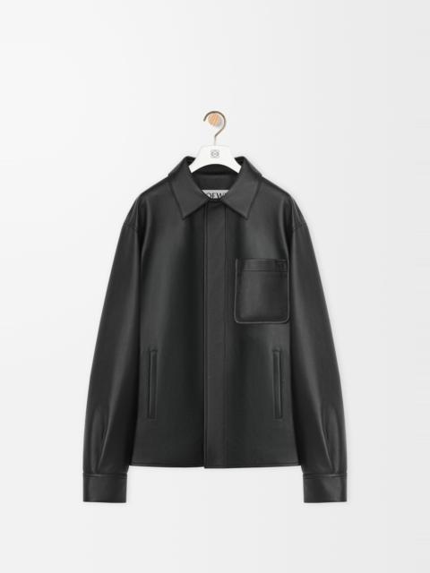 Overshirt in nappa lambskin
