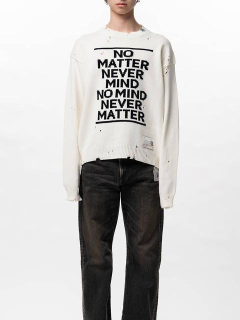 Message Jacquard Knit Sweater