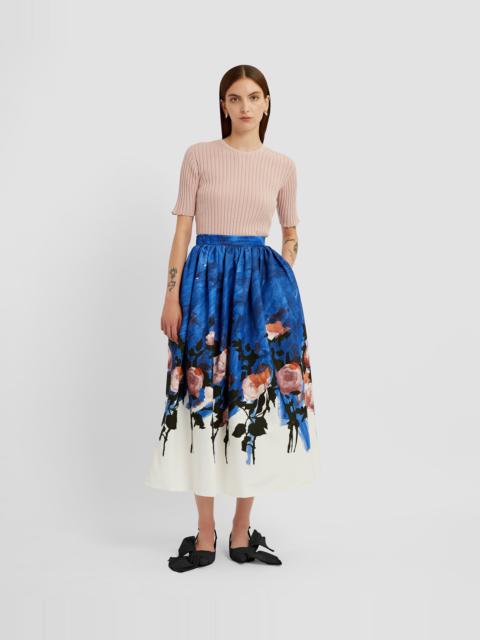 GATHERED MIDI SKIRT