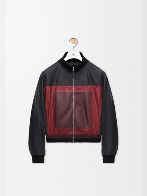 Cropped jacket in nappa lambskin