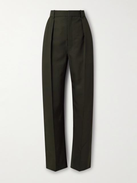 Pleated Wool-blend Twill Pants