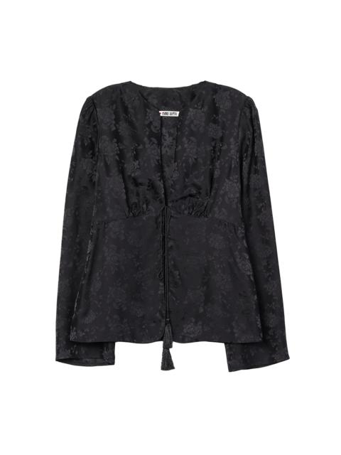 Jorgina Silk Jacquard Top black