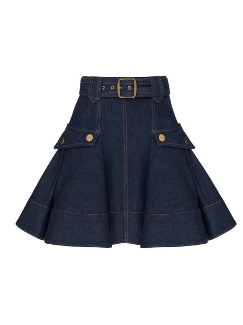 DENIM CARGO MINI SKIRT