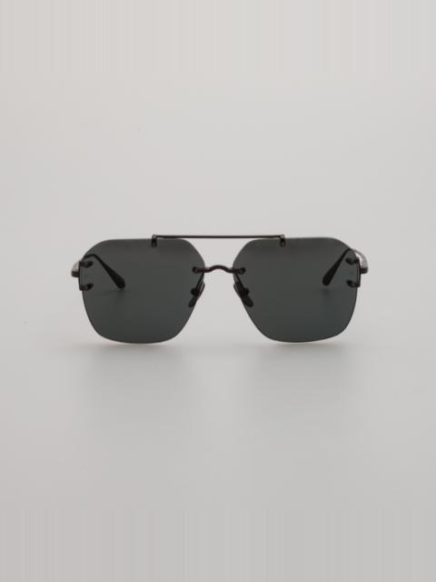 Reyner Sunglasses in Black and Matt Nickel