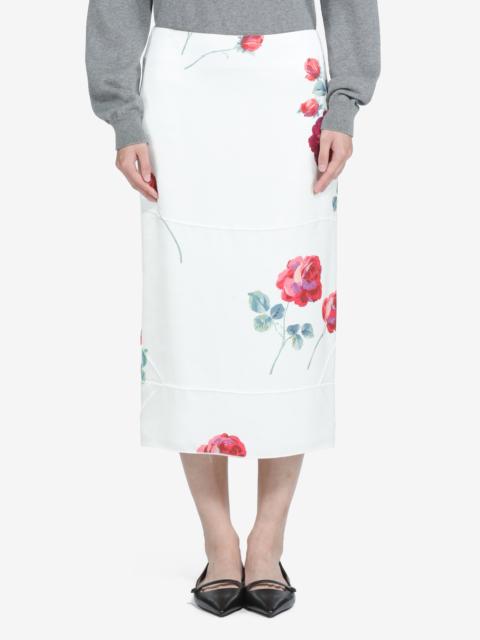 PENCIL SKIRT WITH FLORAL PRINT