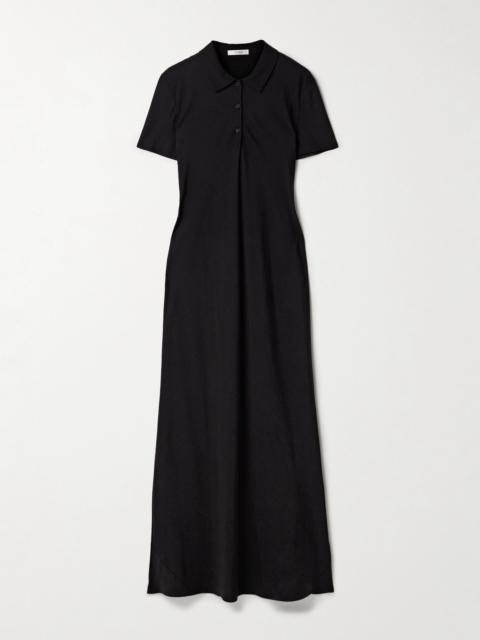 Valenit Cotton And Silk-blend Jersey Maxi Shirt Dress