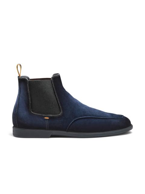 Men’s blue suede Chelsea boot