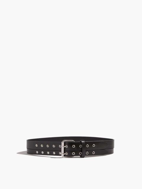 Split Belt in Black/Silver