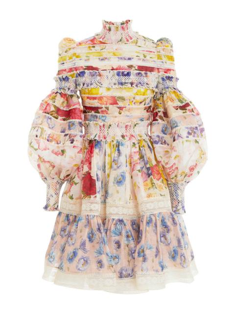 WONDERLAND SMOCKED MINI DRESS