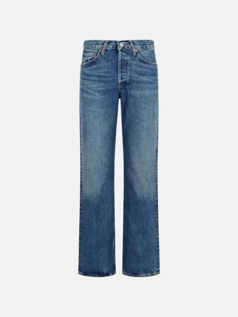 'V-WAIST' BLUE DENIM JEANS