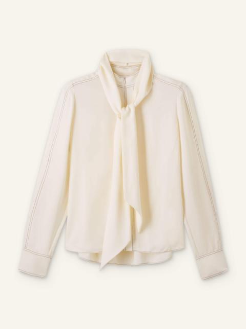 High Neck Blouse + Tie