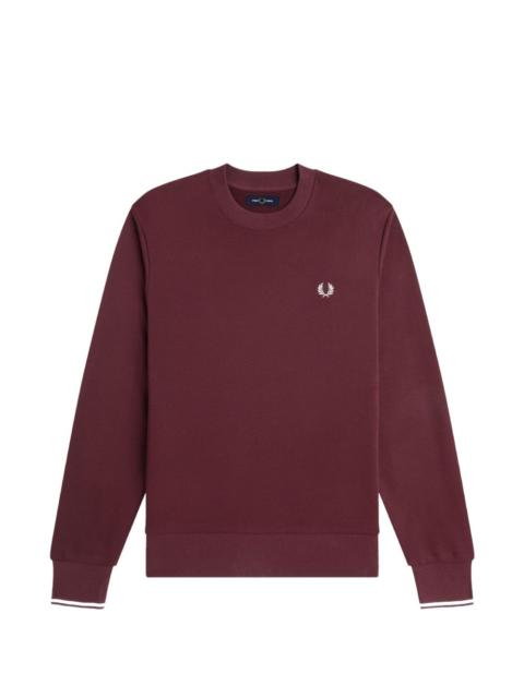logo-embroidered ribbed sweatshirt