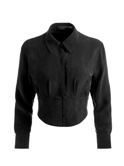 EDIE SEAMED CORSET BUTTON DOWN