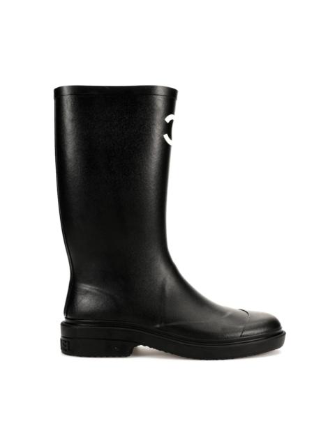 Chanel Rubber Rain Boots Black