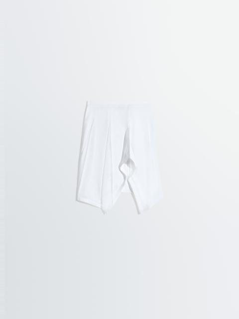 CREASED FOULARD SKIRT IN POLY VISCOSE TWILL