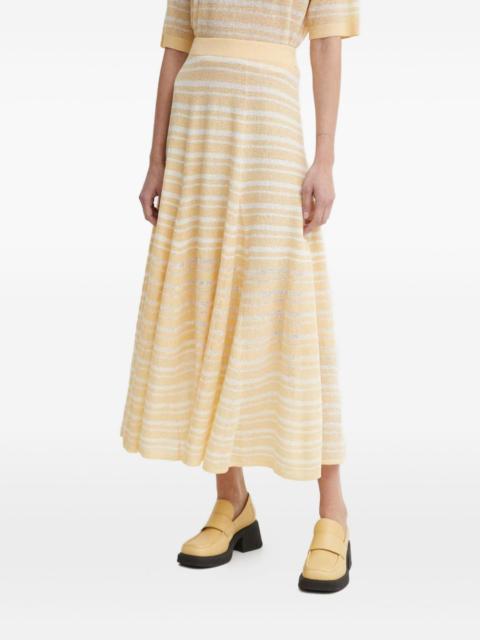 striped midi skirt