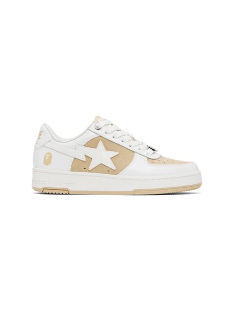White & Beige  STA #6 Sneakers