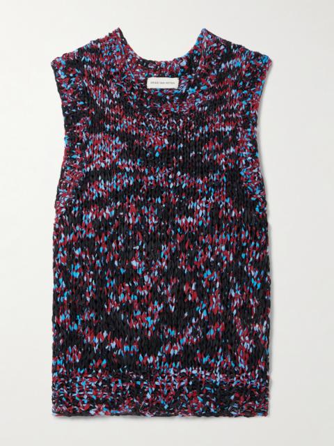 Frayed Printed Cotton Vest