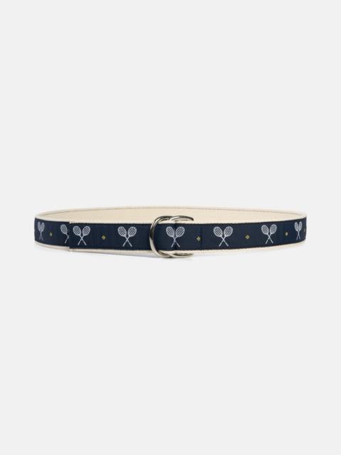 MADE-IN-USA TENNIS RACKETS MOTIF D RING BELT