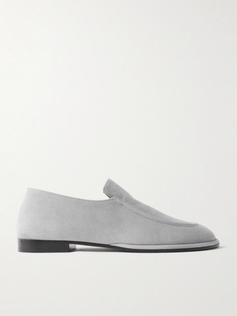 Polaris Leather-trimmed Suede Loafers