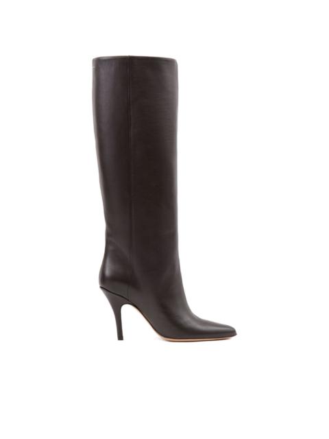 knee-high heeled boots