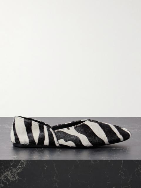 Jane Zebra-print Calf Hair Flats