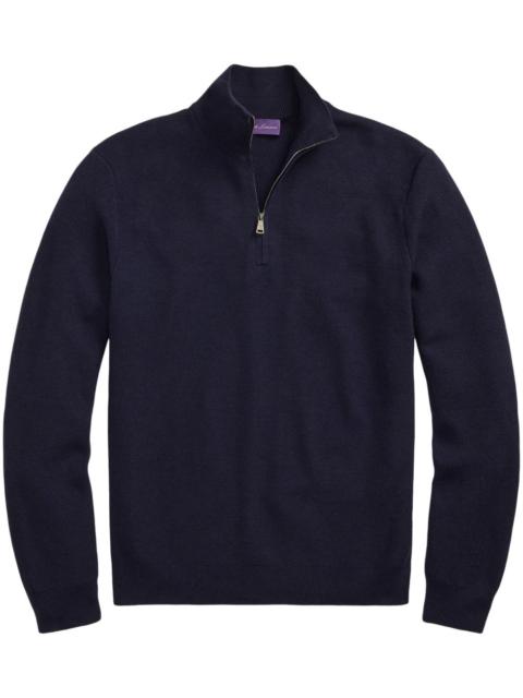 piqué-weave wool sweater