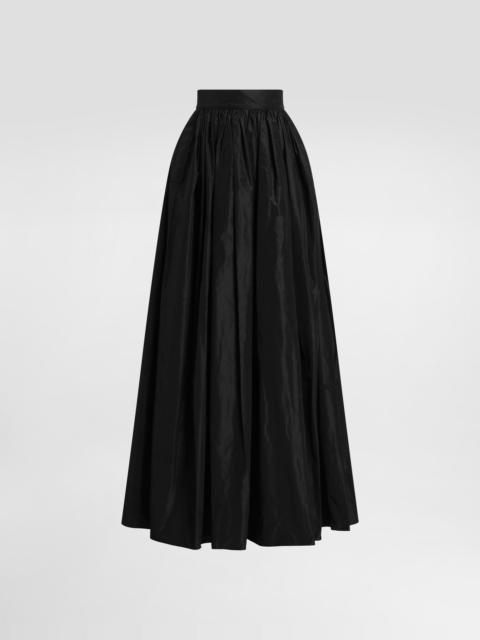 Long taffeta circle skirt