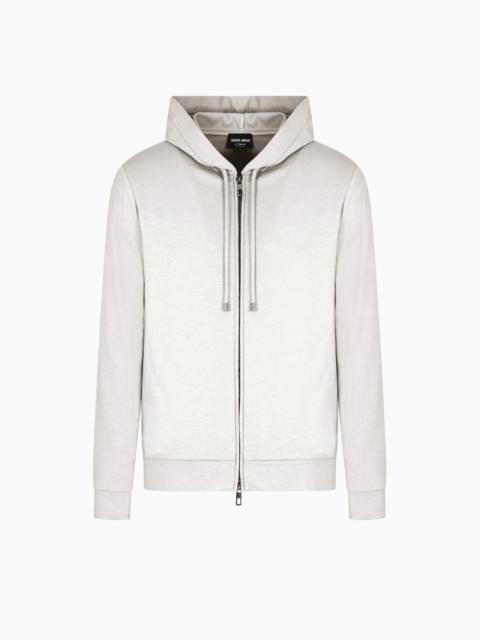 HOODED SWEATSHIRT IN PURE CASHMERE CLOTH