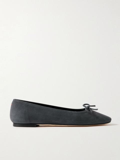 Delfina suede ballet flats Dark gray