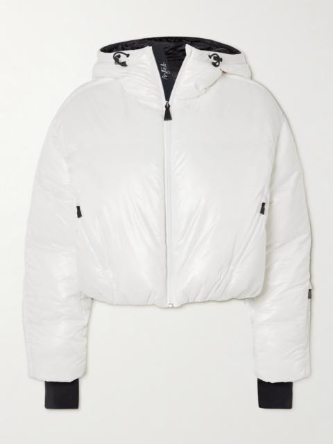 Daisy Nuke Hooded Padded Metallic Down Ski Jacket