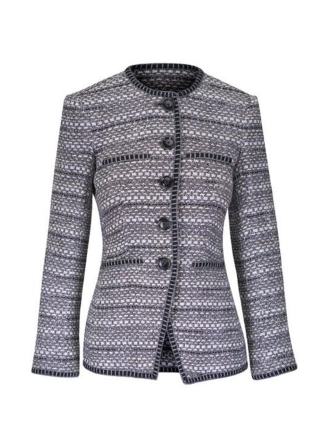 buttoned tweed jacket