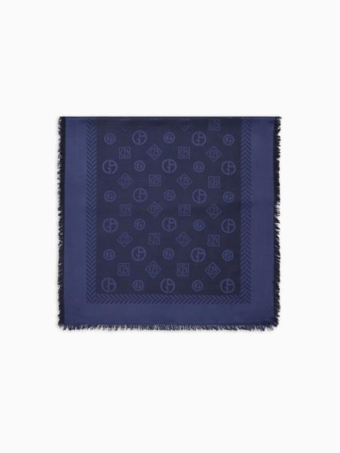 MONOGRAM JACQUARD VIRGIN-WOOL AND SILK STOLE