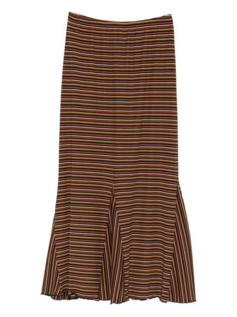 striped midi skirt
