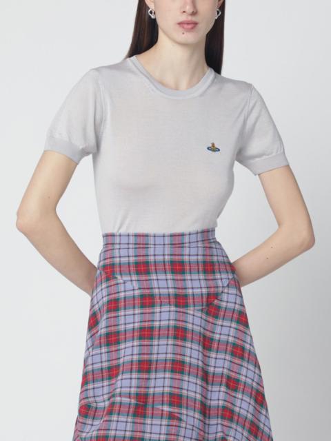 Light grey Bea wool and silk top