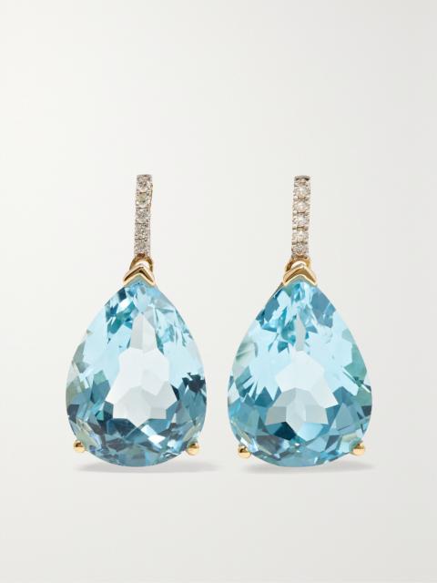 14-karat Gold, Topaz And Diamond Earrings