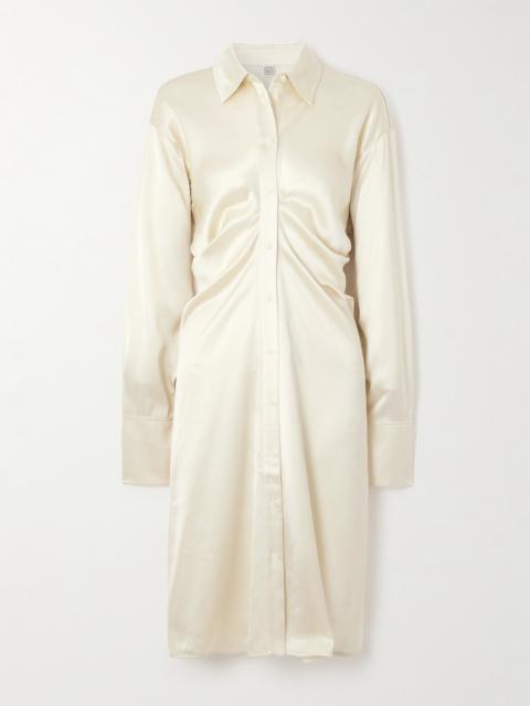 Draped Satin-crepe Midi Dress