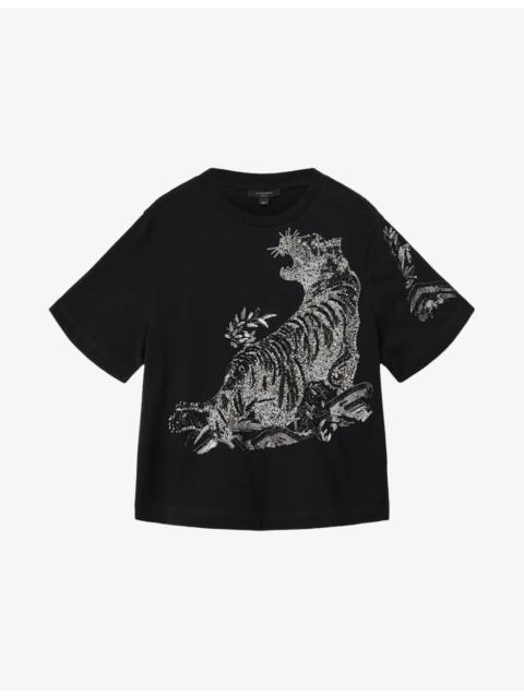 Pounce Lisa Tiger-Motif Cotton T-Shirt
