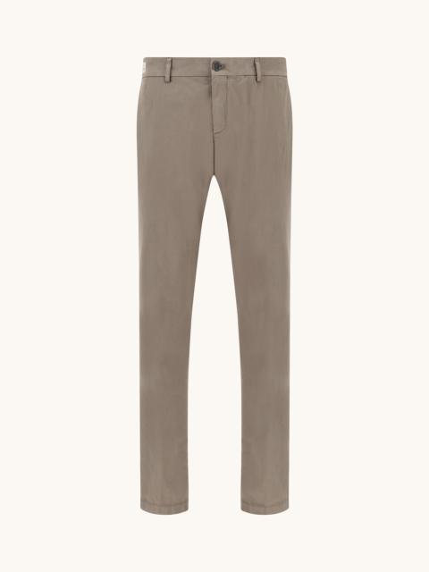 SILK AND STRETCH COTTON CHINO PANTS