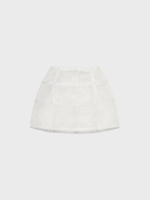 CINCH WAIST SKIRT IN CRINOLINE AND LACE