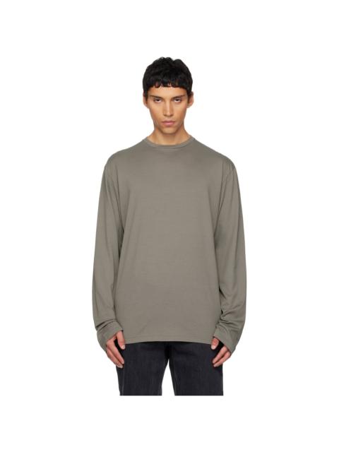 Gray Roundneck Jersey Cotton T-shirt