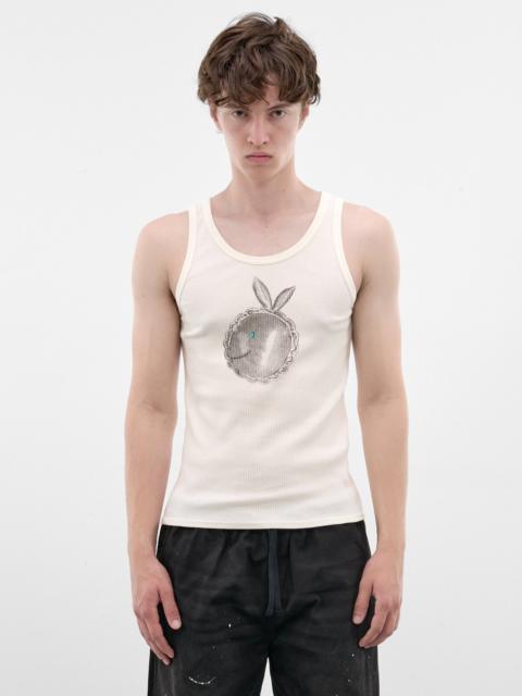 White Fruit Graphic Tank Top