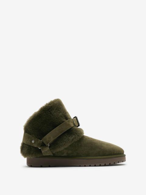 Suede and Shearling Chubby Boots