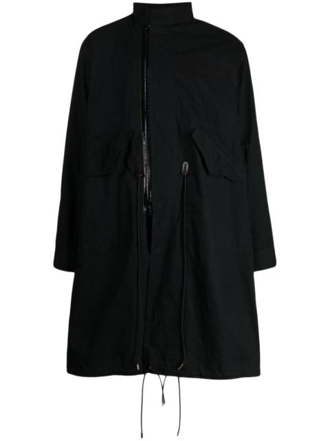zip-up long-sleeve coat