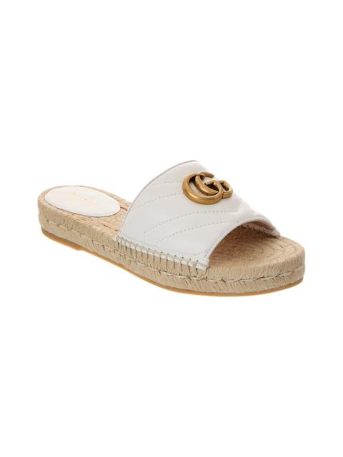 Leather espadrille sandal